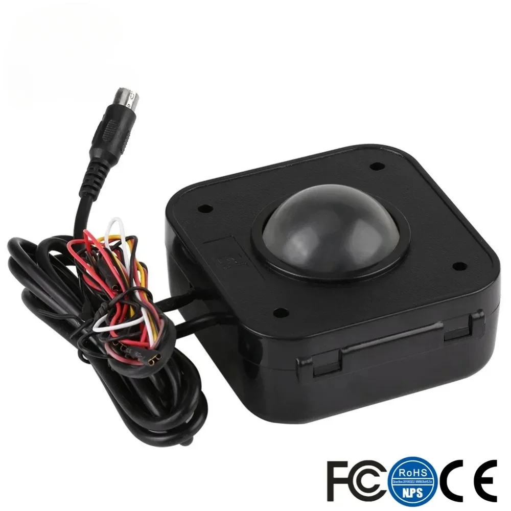 Illuminated 4.5cm Round LED Trackball Mouse PS2 PCB Connector For Arcade