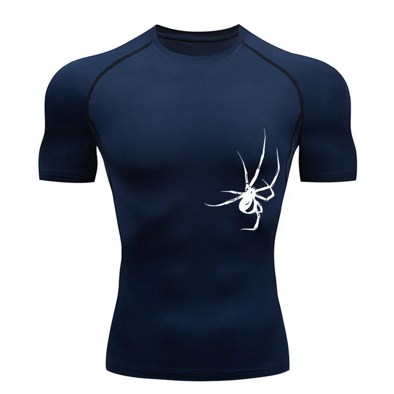 Summer Short Sleeve T-Shirt Running Shirt Men's Compression Sportswear Breathable Bodybuilding Top Workout Fitness Clothing 4xl