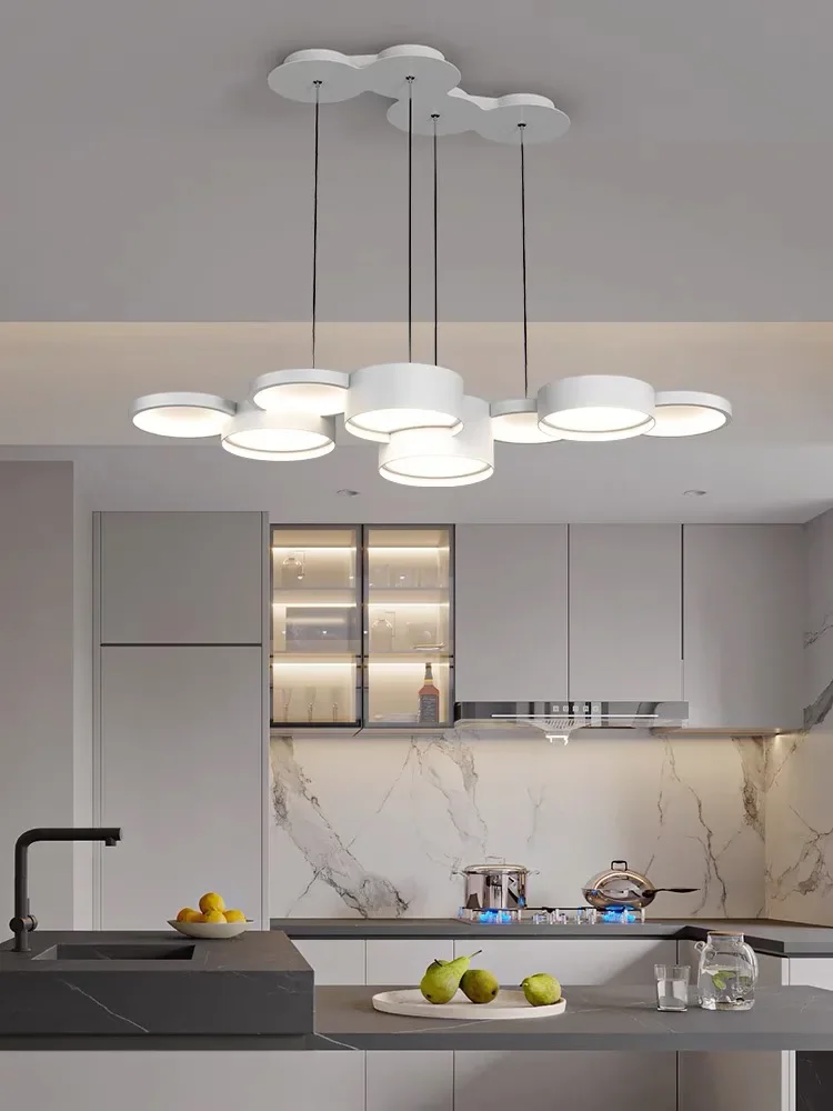 Modern Led Circle Dimmable Chandeliers Simple Pendant Lamp Dining Living Room Bedroom Ceiling Light Lustre Fixture Home Decor