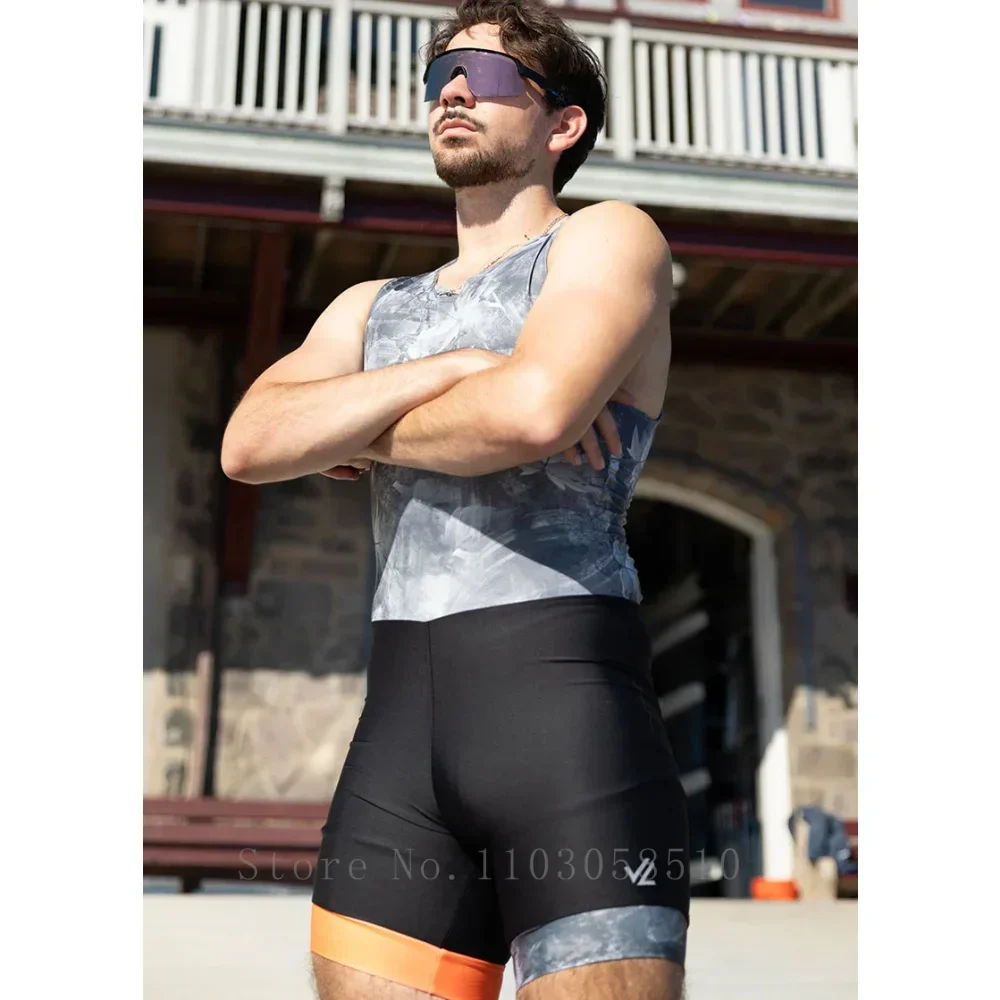 JL Men's Top Gun Unisuit Wrestling Triathlon Weightlifting swimming Tights Paddling Skinsuit rowing racing and training garment