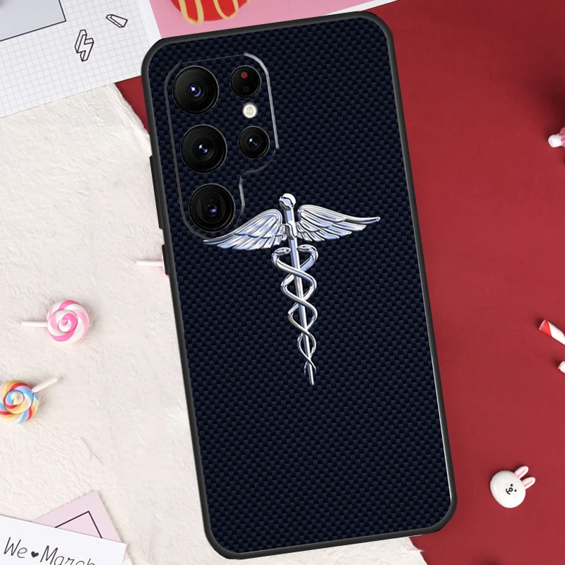 Emergency Medical Star of Life Case For Samsung Galaxy S23 Ultra S22 S21 S20 FE S10 S9 S8 Note 10 Plus Note20 Ultra Cover