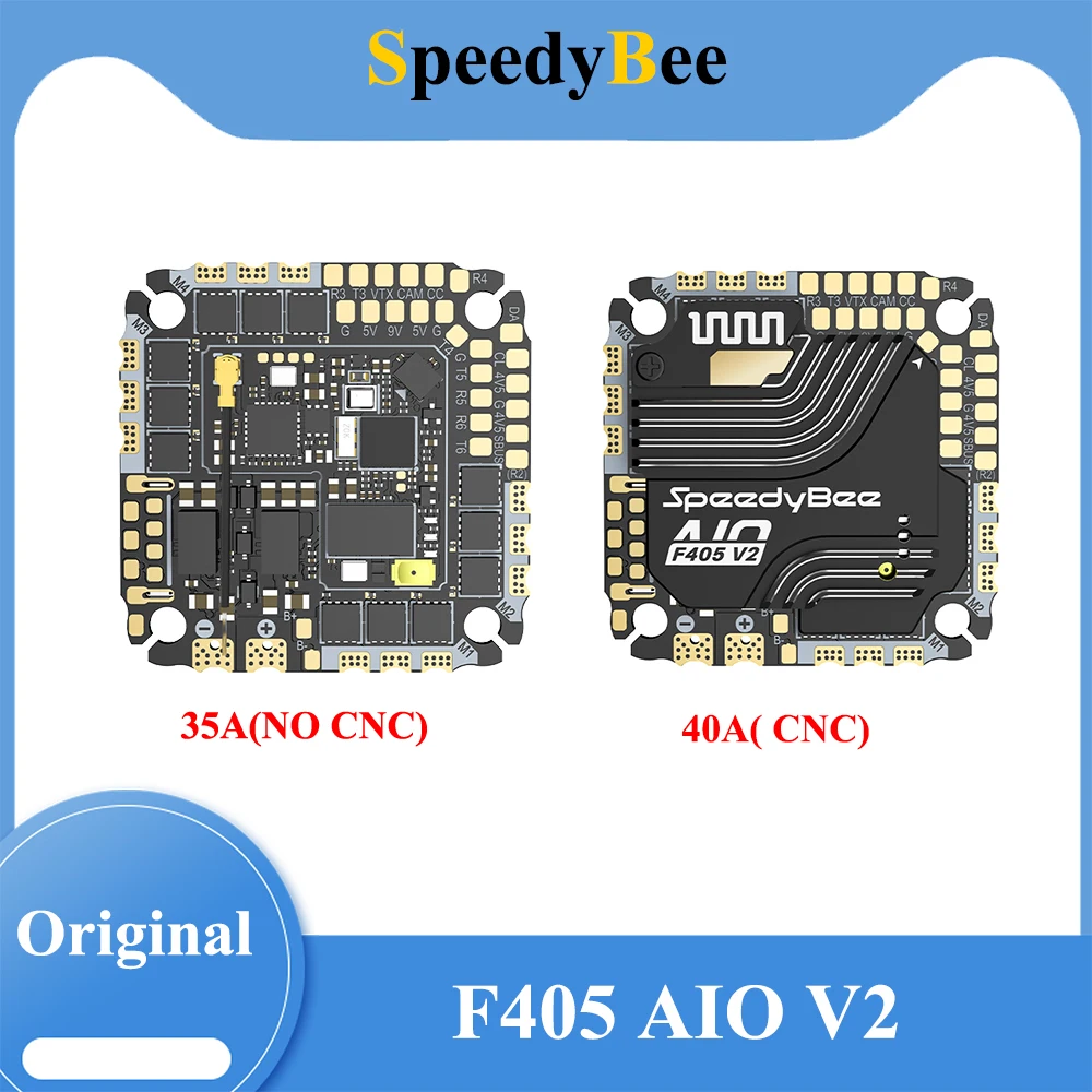 SpeedyBee F405 AIO V2 35-40A Blue-jay 25.5x25.5 3-6S Flight Control and ESC Integrated Model Aircraft Controller - image 1 of 6