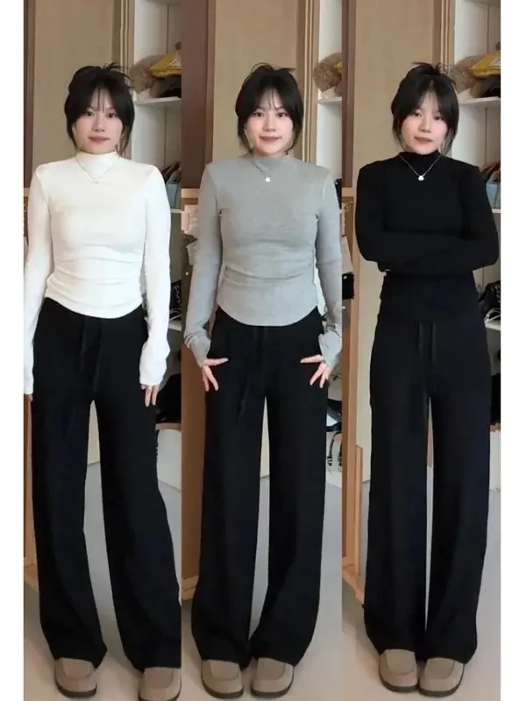 

plus Size Color High Ne Long Sve T-irt Slim Fit Inner Wear Base irt Top for Autumn Winter plus Size Women