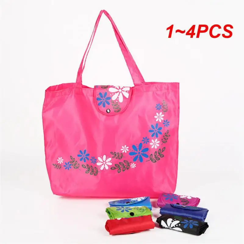 1~4PCS Reusable Bags More Labor-saving Smaller And Lighter Solid Portable Household Products Foldable Shopping Bag