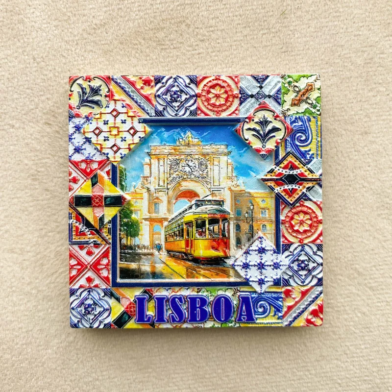 

Portugal Lisbon Scenery Home Decoration Travel Commemorative Magnetic Refrigerator Magnet