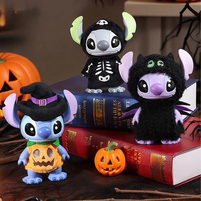 

Trick Stitch Handmade Toy Kawaii Disney Anime Lilo&Stitch Pumpkin Wizard Accessories Doll Ornament Halloween Toys Gift