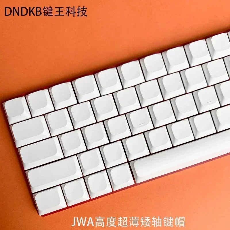 

Колпачки для клавиш с низкой осью DNDKB, ультратонкие колпачки для клавиш с профилем JWA, милые белые колпачки для клавиш из ПБТ с гравировкой своими руками для разделенной клавиатуры