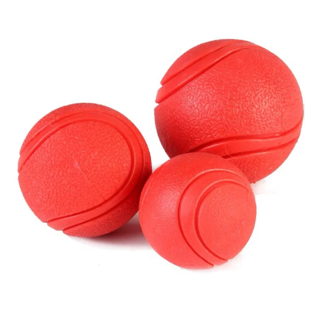 Pelota de juguete elástica sólida para mascotas, pelota de juguete para gatos/perros de 5/6/7 cm, de goma resistente a mordidas, herramienta de entrenamiento para perros al aire libre, suministros para la limpieza de dientes de mascotas