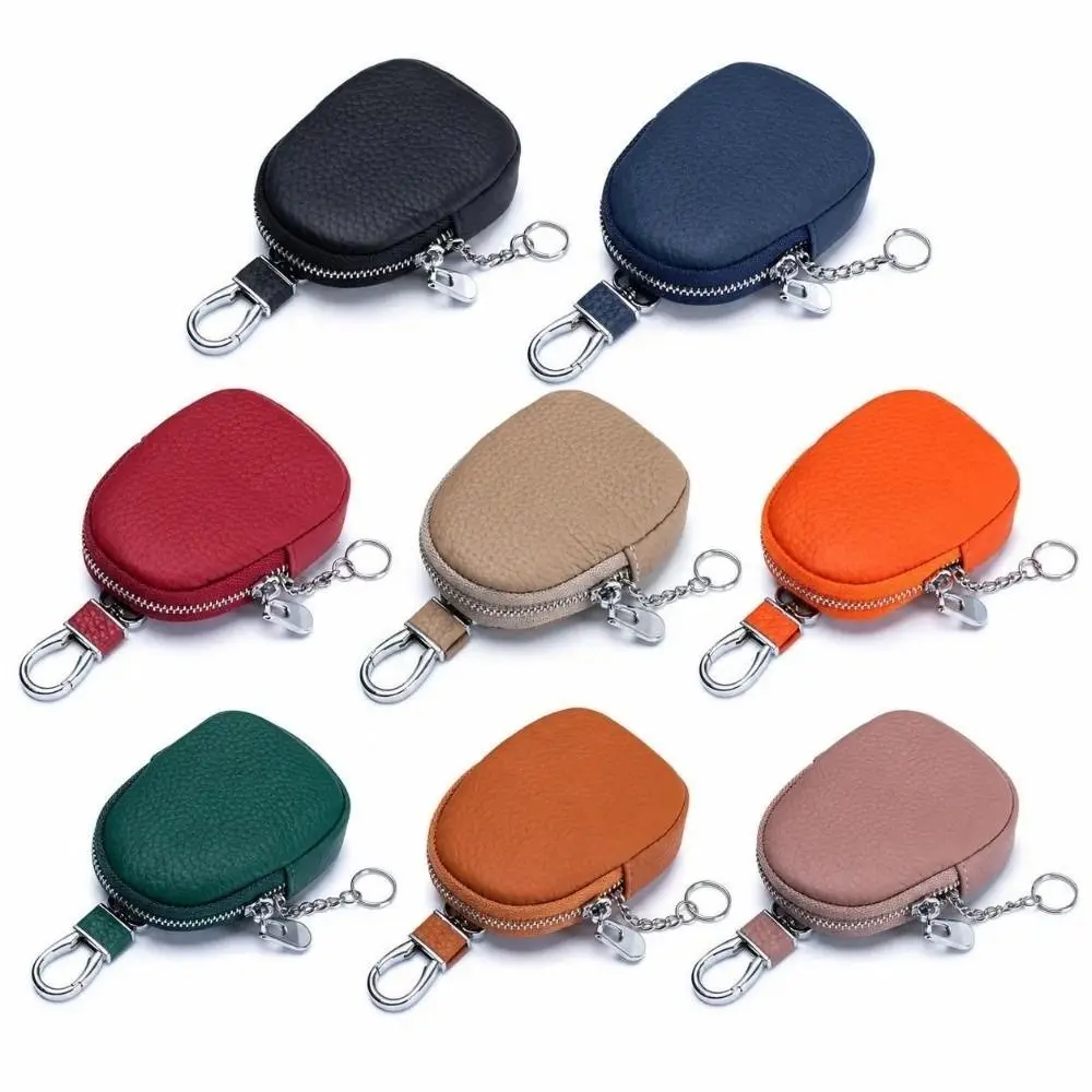 New Genuine Leather Coin Purse Personalized Small Change Wallet Versatile Earphone Storage Bag Daily Use