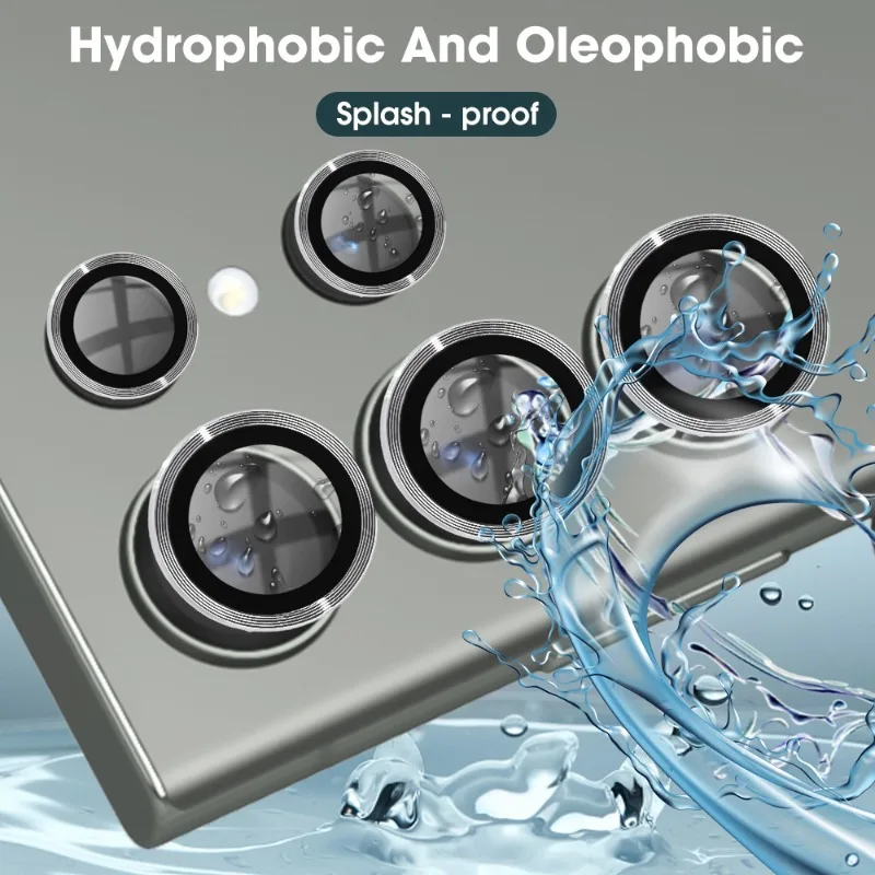 Camera Lens Protector para Samsung Galaxy S24Plus Ultra, Metal, Anti-Risco, Curvo, Protetor, Vidro Temperado, Capa de Anel Individual