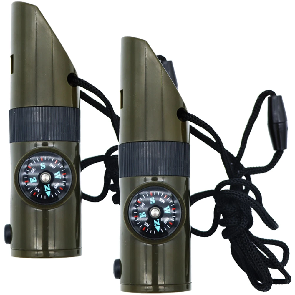 

2 Pcs Survival Whistle Multifunctional Outdoor Mountaineering Tools Bird Call Travel