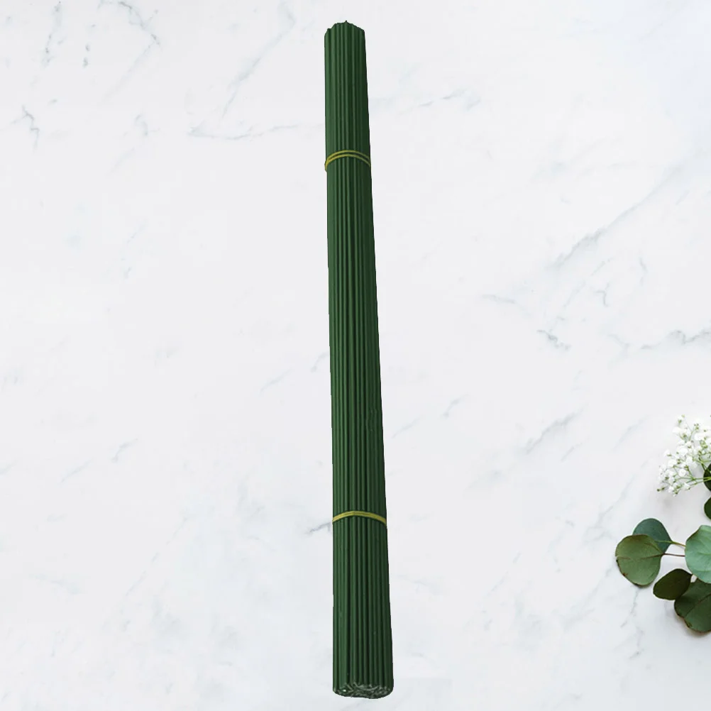 

200Pcs Artificial Flower Stem Iron Wire Plant Stake 30cm Flexible Floral Support for DIY Handmade Bouquet Wedding