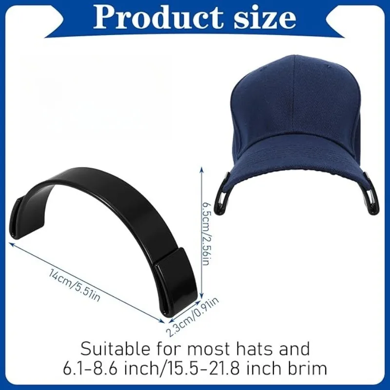 Durable Hat Brim Shaper Tool, Reusable Cap Visor Bender for Baseball Caps, Shape Retainer Headwear Accessory view 2