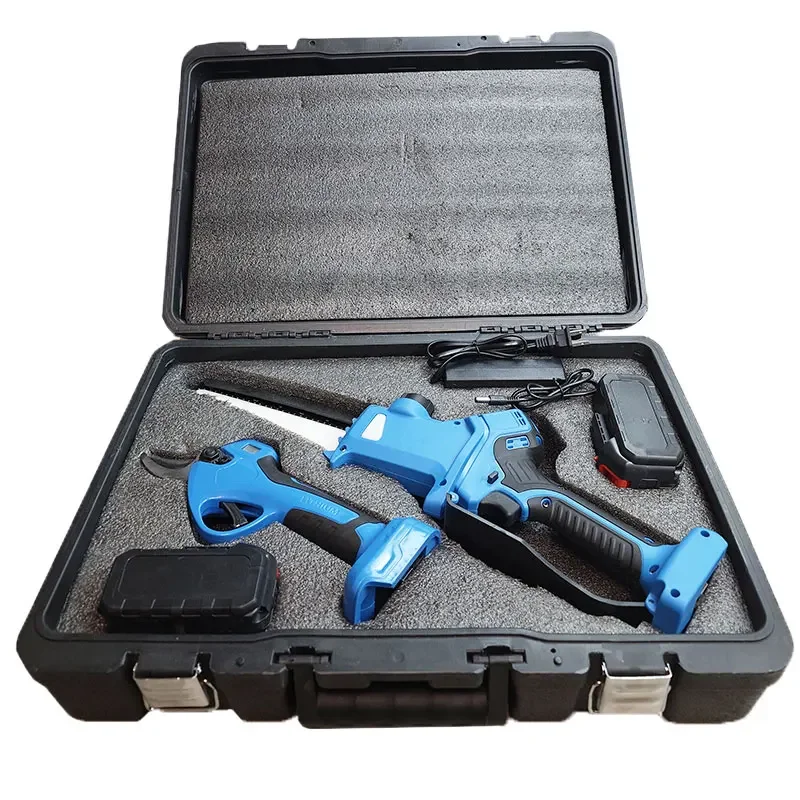 Power Tool 21V Cordless Electric Branch Scissor 30-40mm Pruning Shear Tree Pruner With Screen