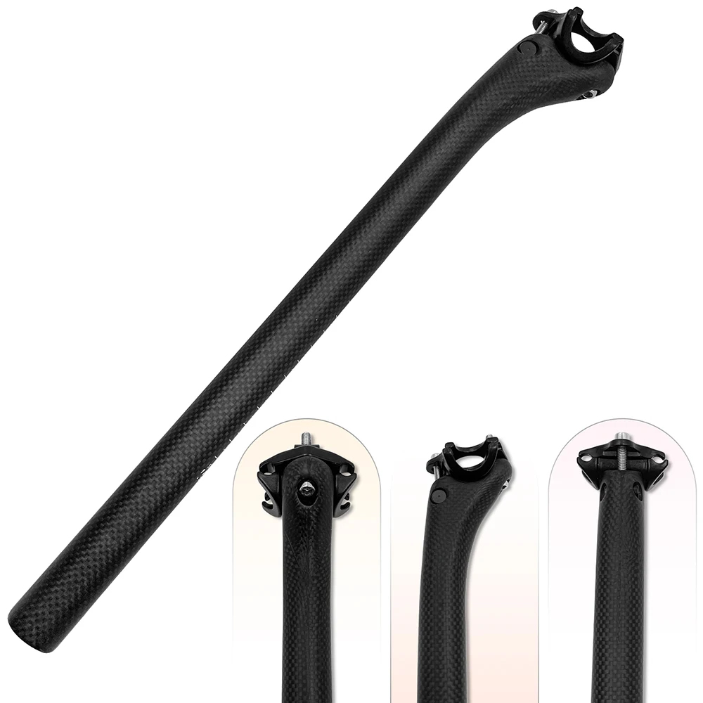 Carbon Seatpost 27.2//30.8/31.6mm matte/Gloss 3k Carbon Fiber MTB/Road Bicycles Carbon Fiber seat post Light seat tube350/400mm