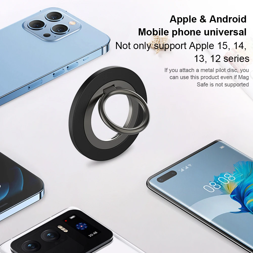 Магнитный держатель для телефона MagSafe с вращением на 360 градусов, держатель для мобильного телефона, металлическая ручка для телефона для iPhone 15, 14, 13, 12