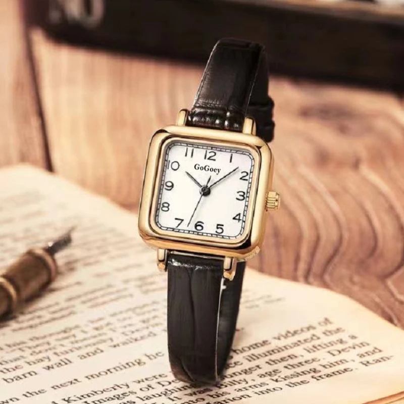 

Fashion Retro Digital Dial Casual Watches Square Leather Strap Clock Ladies Quartz Wristwatch for Women Gift Relogios Feminino