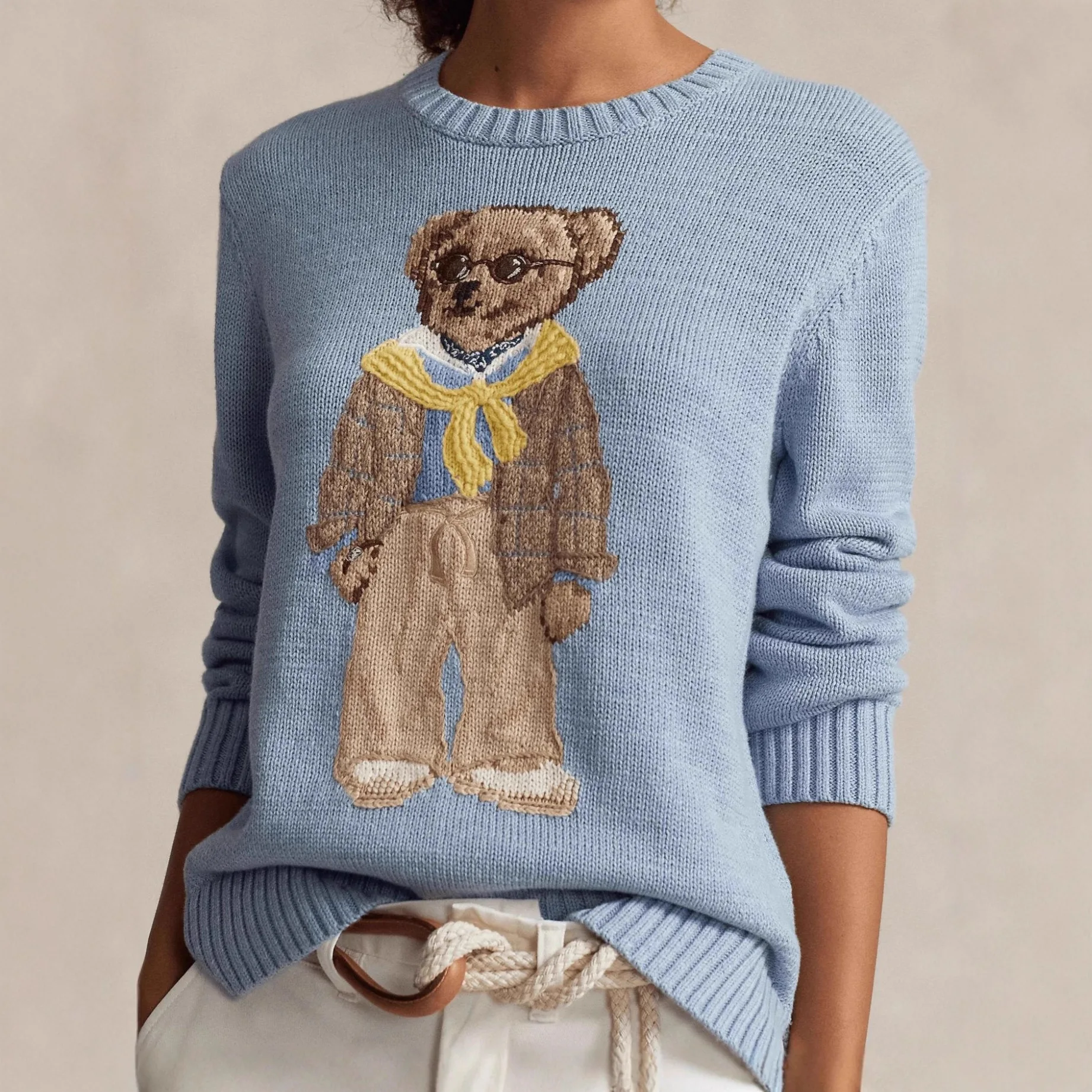 レディース漫画グラフィックセーター、ラウンドネックまたはタートルネックプルオーバー、アメリカンレトロプレッピースタイル、居心地の良い2026冬ニットウェア