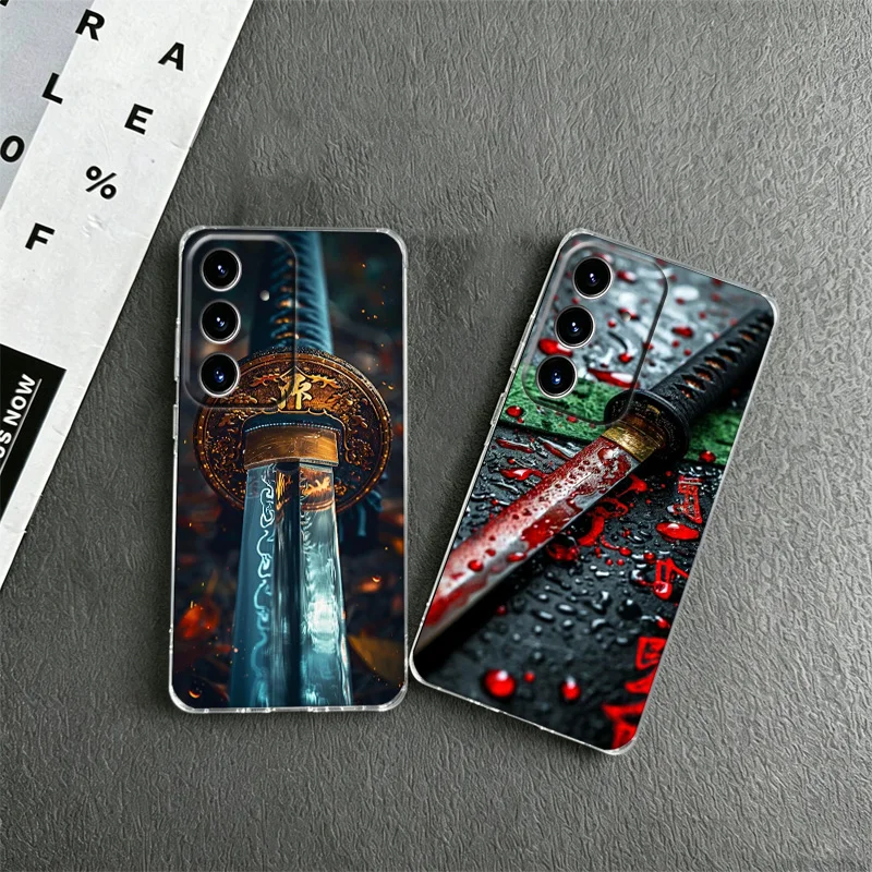 Tang Dao Warrior Sword Phone Case for Samsung A57 A56 A55 A54 A17 A16 A15 A14 A37 A36 A35 A34 A27 A26 A25 A24 A07 A06 A05S A04S