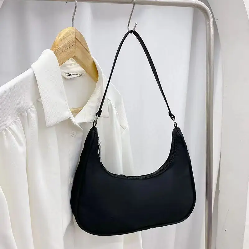 Women’s Nylon Crossbody Bag,TrendyNewDumpling‑Shaped Shoulder Purse,Minimalist SmallSolid ColorSingleShoulder Handbag for Ladies - view 6