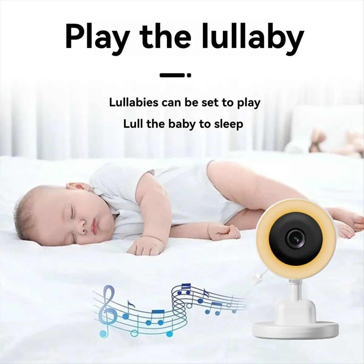 doyme 3.5-Inch Baby Monitor Color Screen Display Temperature Sound Detection Video Intercom Night Vision Security Surveillance