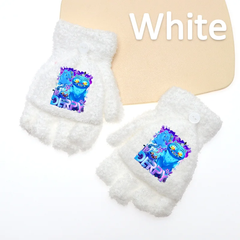 K-Pop Fingerlose Handschuhe, Halbe K-Pop Strickhandschuhe mit Fingerklappen, Warme Handschuhe für Mädchen und Jungen, zum Schreiben und für die Schule