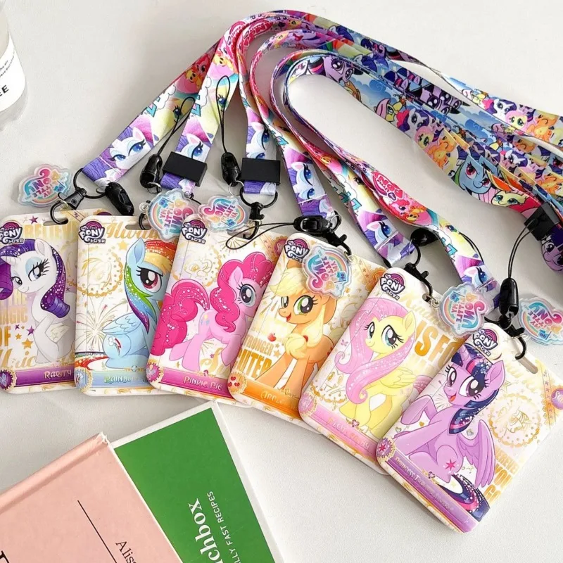 

My Magical Little Ponys Id Card Holder Unicorn Passport Cover Lanyard Bus Bank School Cards Protect Case Office Travel Accessory