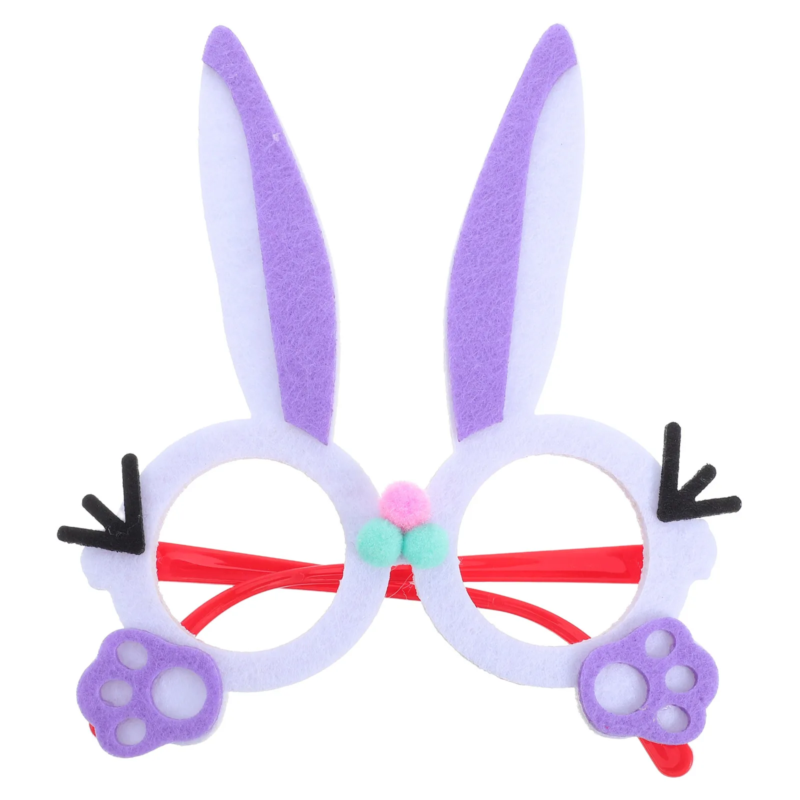 

Easter Bunny Glasses for Party Favors Lightweight Cartoon Eyewear Purple Child Photo Glasses For Party Props Supplies