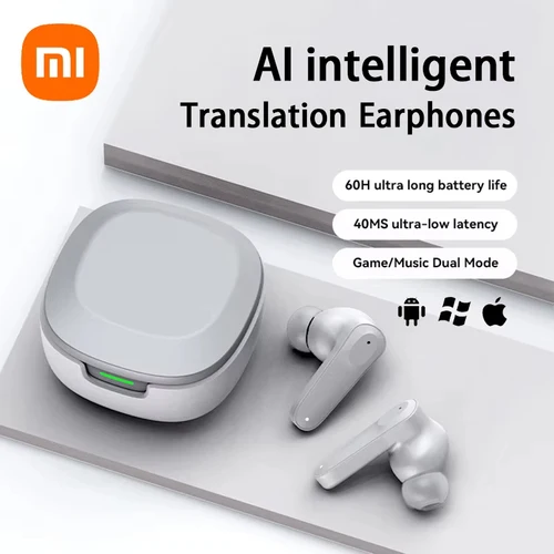 Xiaomi AI traducción inteligente auriculares Bluetooth soporte multilingüe auriculares inalámbricos en la oreja auriculares de negocios con aplicación