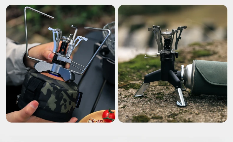 Portable Outdoor Mini Portable Folding Stove Gas Heater Camping Burner Picnic Cooker BBQ Heating Foldable Furance Head