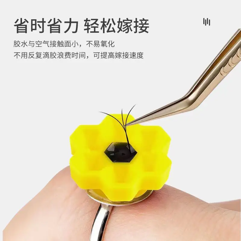 100 PCS Grafted Eyelash Delay Cup Glue Holder Flower Plum Shaped Lash Blossom Cup Eyelashes Extension Makeup Supplies