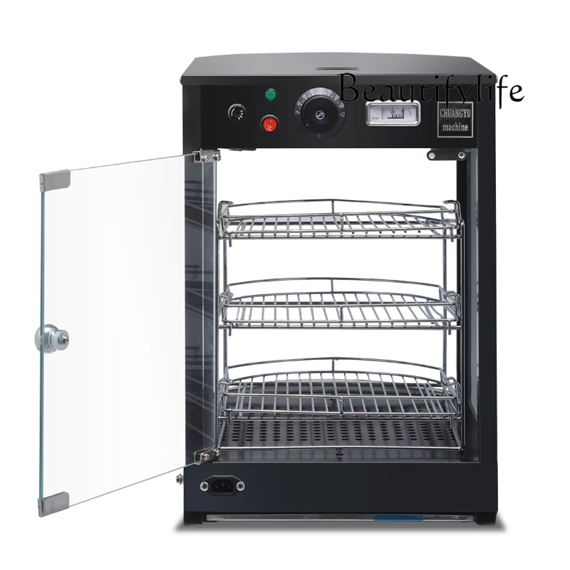 Commercial food display cabinet electric heating three-layer incubator heating