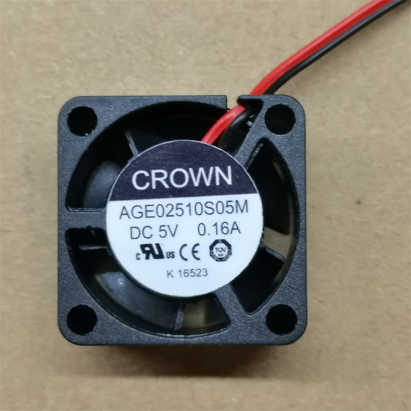 

1 шт. CROWN AGE02510S05M DC 5 В 0,16 А 25x25x10 мм 2-проводной охлаждающий вентилятор