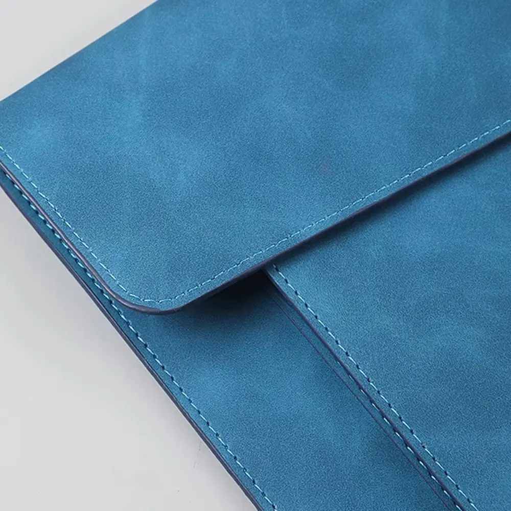 

Large Capacity A4 Leather Document Bag Simple Magnetic Button Business Briefcase Elegant Portable Data Contract Bill File Bag