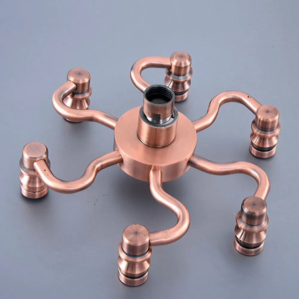 

8-дюймовая круглая дождевая насадка для душа, дождевая насадка для ванной комнаты, дождевая насадка для душа антикварной красной меди Lsh259