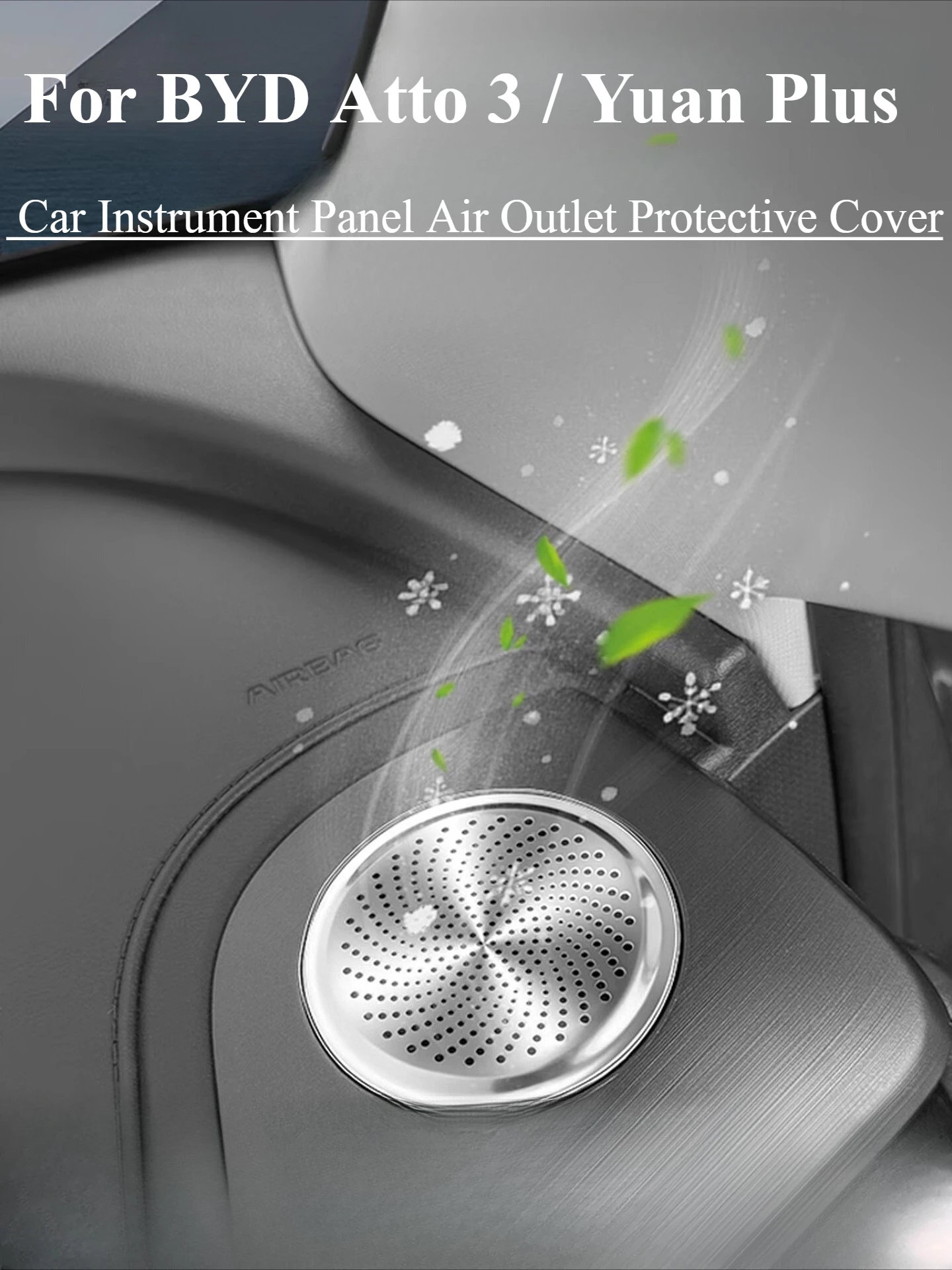 

For BYD Atto 3 Yuan Plus 2022-2025 Car Instrument Panel Air Outlet Protective Cover Dust Cover
