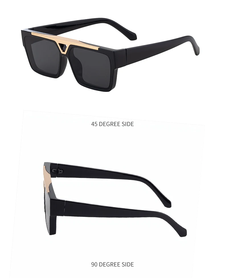 Übergroße polarisierte quadratische Steampunk-Sonnenbrille für Herren, groß, 2025, Luxusmarke, Vintage-Punk-Sonnenbrille für Männer, klassische Farbtöne, UV400 – Detail 12