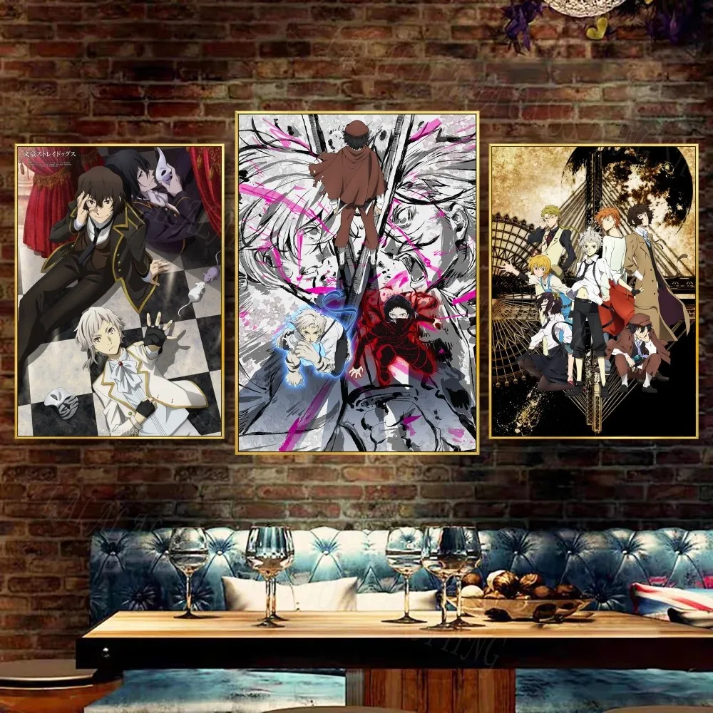 Bungo Stray Dogs Anime Poster Wall Art Home Decor Room Decor Digital Painting Living Room Restaurant Kitchen Art