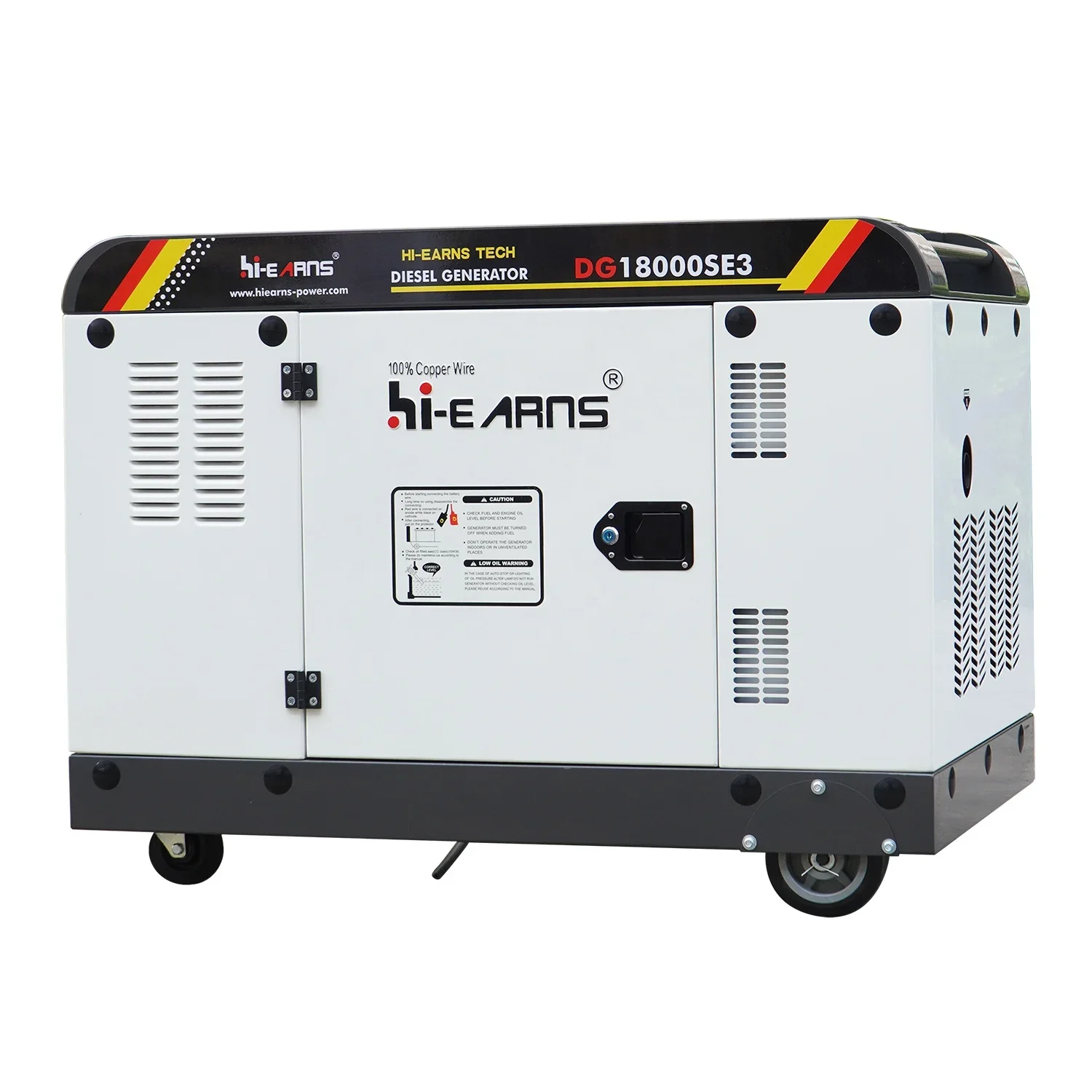 hiearns portable electric diesel generator 12KW 13KW 16.5KVA 15KVA with HR998FDE 30hp 1 cylinder diesel engine