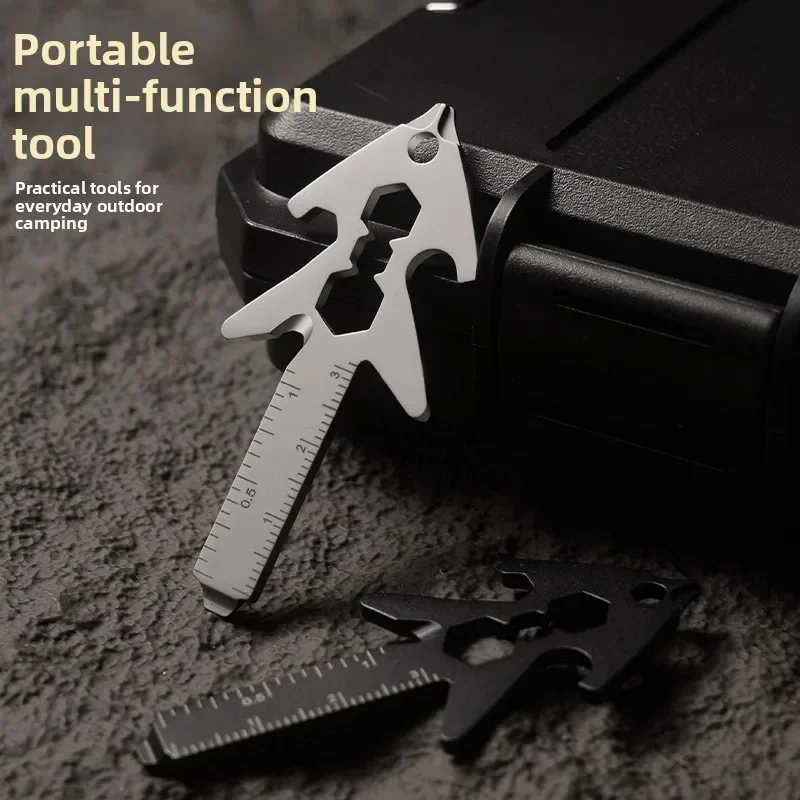 Portable Outdoor Pocket Tool Card - Multi-Function Mini Hand Tool Kit with Bottle Opener for Woodworking And Family Hardware Nee