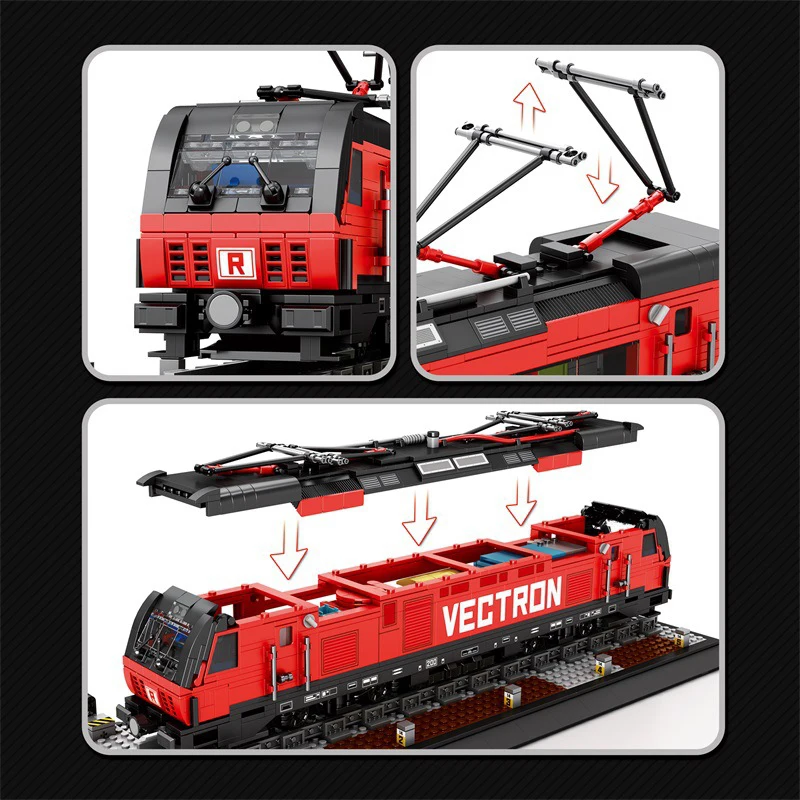 1757 pz Vectron Europeo Treno Passeggeri Building Blocks Desktop Ornamento Modello Creativo Giocattoli Dei Mattoni per I Regali Per Adulti