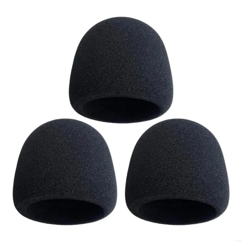 Recording Mic Windscreen Cover, Black Voice Microphone Cover for Podcast Streaming, Home Recording, Desk Use, and Online F19E