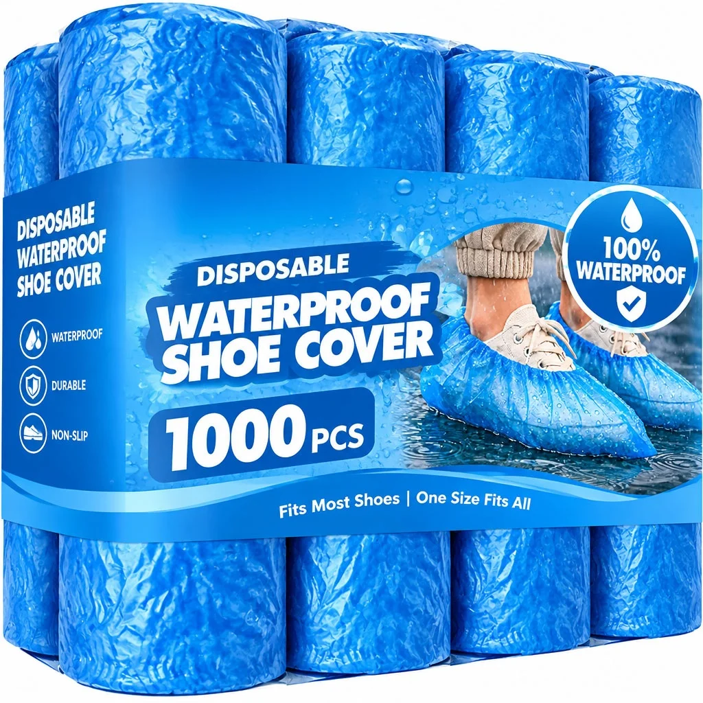 Portable Waterproof Boot Covers Plastic Non-slip Wear Disposable Shoe Covers Overshoes Rain Shoe Covers Mud-proof