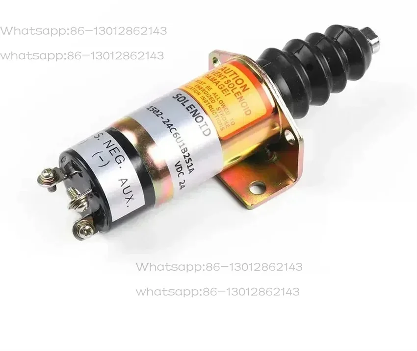 24V Fuel Shutdown Stop Solenoid Valve 1502-24C6U1B2S1A For Woodward For  Lister Petter SA-2944T (2 Pieces)