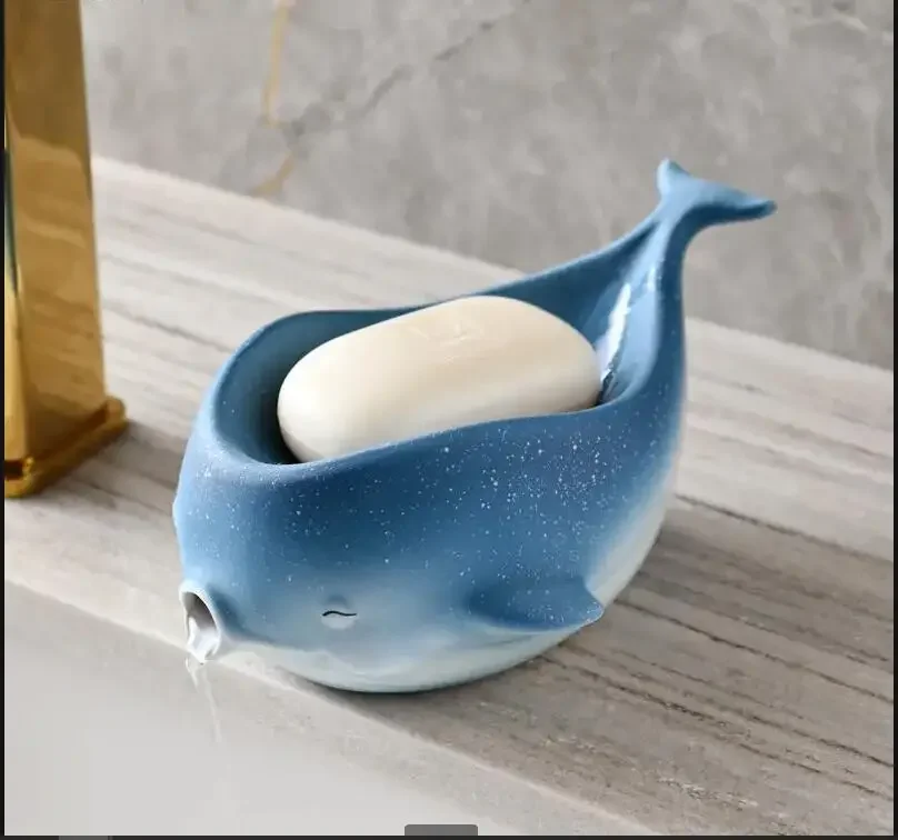 

Creative Whale Soap Dish Ceramic Soap Dish Soap Dish Hotel Soap Storage Decoration Nordic Home Decoration Bathroom Accessories