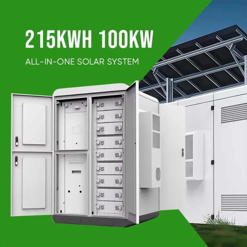 100kw Solar System Industrial 215 kwh Energy Storage Cabinet Batteries Solar Panel System 768V