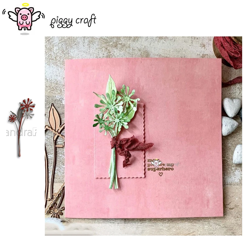 1pc Piggy Craft metal cutting dies cut die mold Firework flower decoration Scrapbook paper craft mold blade punch stencils