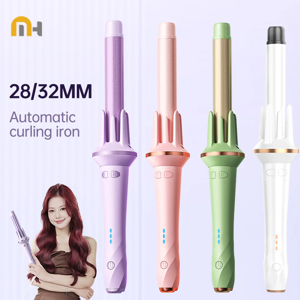 Hair Curler 28/32mm Automatic Hair Curler Large Wave Curling Iron Tongs Temperature Adjustable Anion Fast Heating Styling Curler