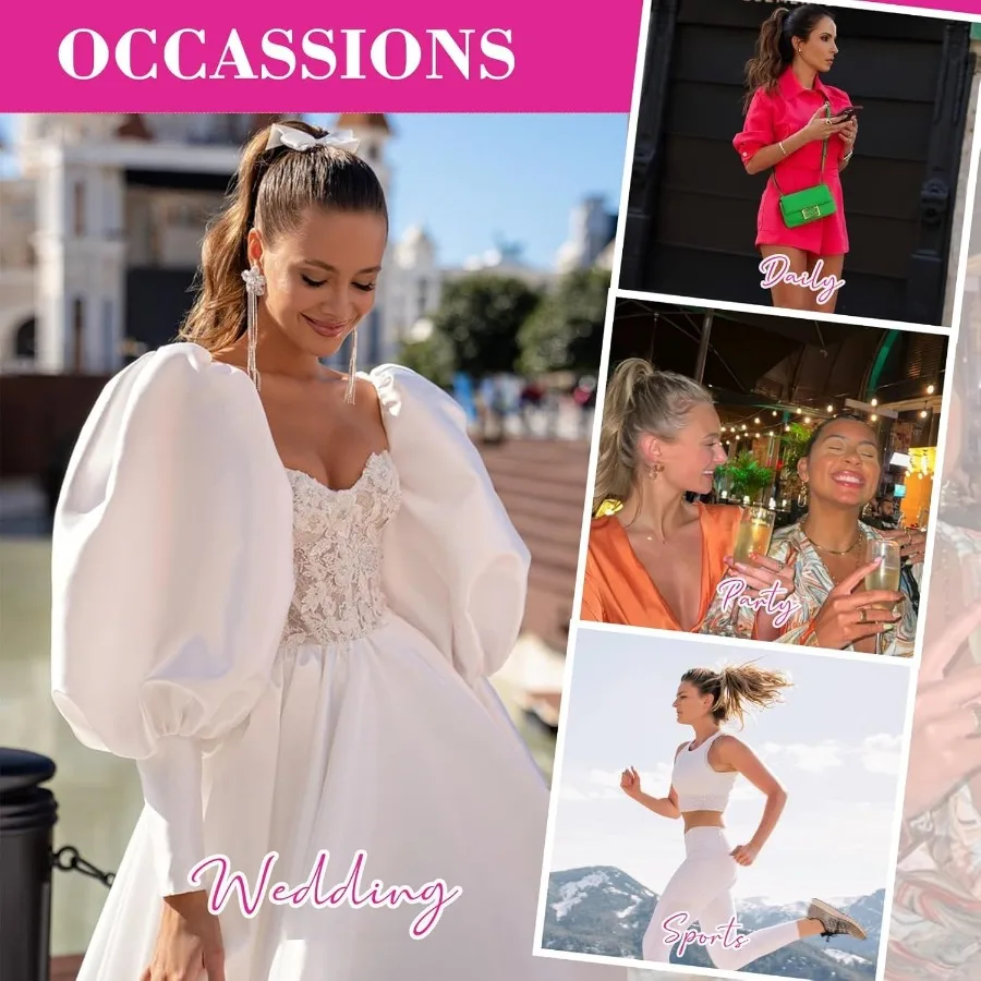 وصلة شعر قصيرة مجعدة ومموجة على شكل ذيل حصان مع مشبك مخلب للنساء 9 بني كستنائي مع تسليط الضوء على الذهبي مثالية للاستخدام اليومي