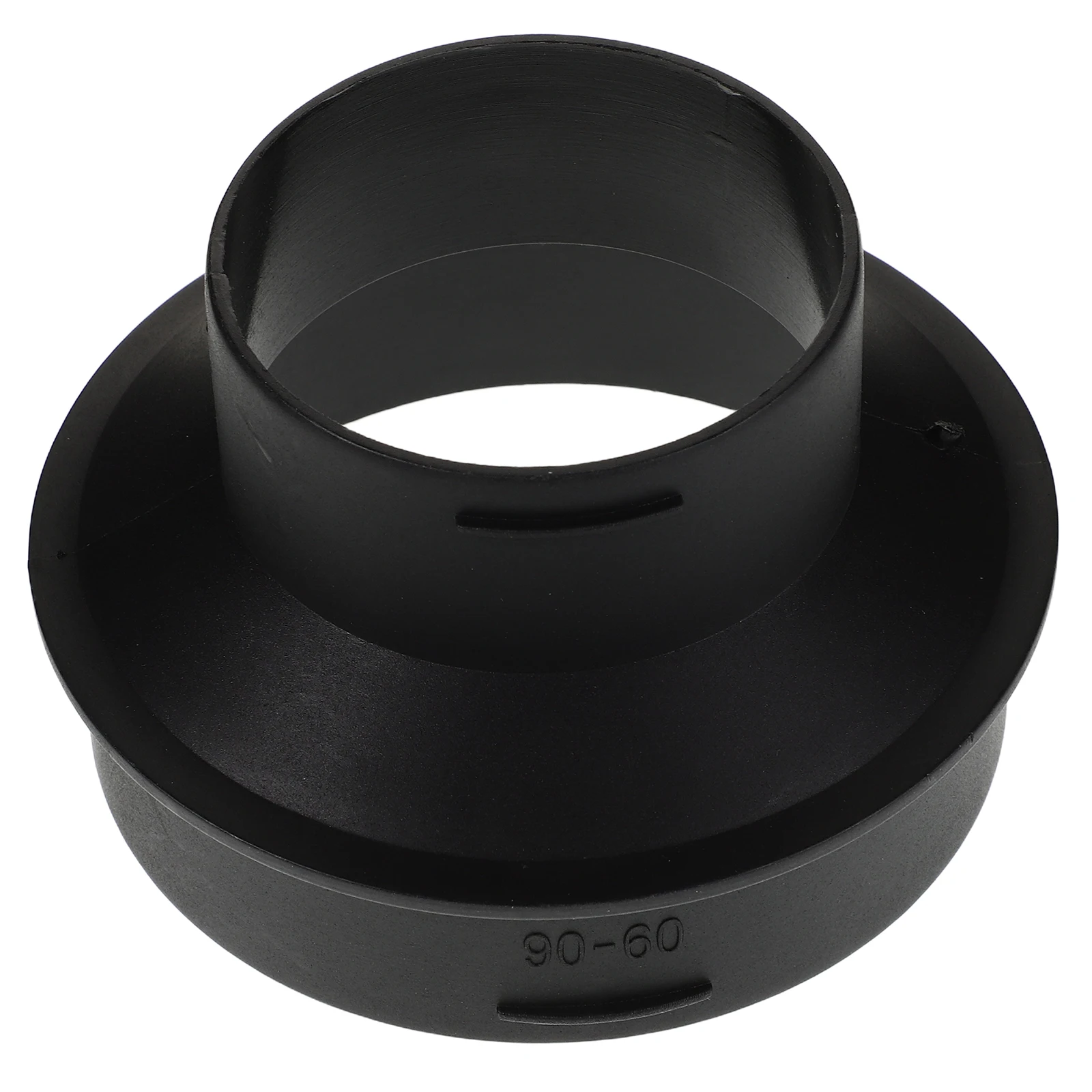 

60mm to Pipe Diameter Changing Buffer Valve Plastic Reducer Black Heater Accessory for Car Heater Ducting Hose Adapter